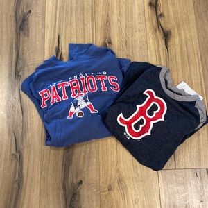 Boston fan tops! Both medium and both long sleeve